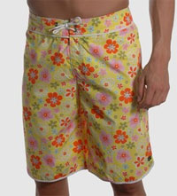 Flowered Swim Trunks